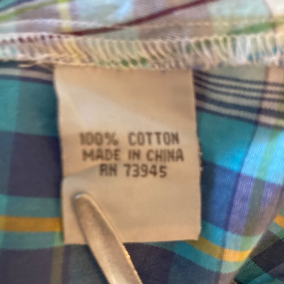 Plaid Cotton Button Up with Finish Details - Picture 8 of 9